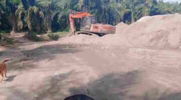 Situasi dilokasi penambangan galian C, di Tanjung Pinggir