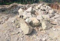 Hasil penambangan Batu Padas di Lokasi.