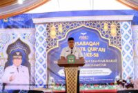 Asisten Administrasi Umum Setdako Pematangsiantar, Dedy Tunasto Setiawan, membuka Musabaqah Tilawatil Qur’an Nasional (MTQN) ke-58 tingkat Kecamatan Siantar Barat di Kantor Camat Siantar Barat, Jalan Purba, Kelurahan Timbang Galung, Rabu, 8 April 2026.