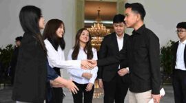 Wakil Presiden Gibran Rakabuming Raka menerima audiensi Merapi National Economic Forum 2026 di Istana Wakil Presiden, Jakarta Pusat, pada Kamis, 16 April 2026.