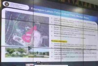 Tampilan pada layar rencana lahan oleh Pemko Medan untuk Proyek PSEL.