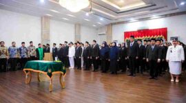 Wali Kota Medan, Rico Tri Putra Bayu Waas, melantik 76 pejabat eselon II, III, dan IV di lingkungan Pemerintah Kota (Pemko) Medan. Kamis, 16 April 2026.