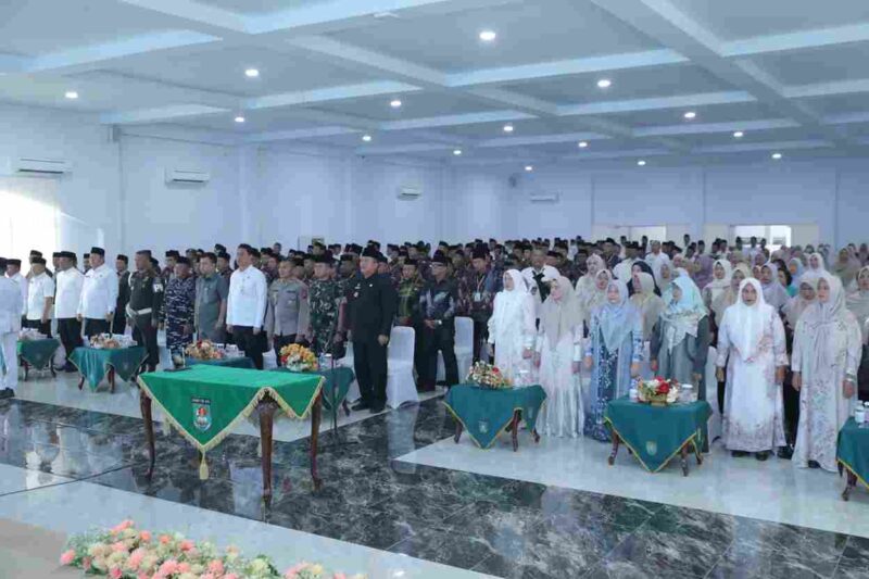 Suasana acara pembukaan Musabaqah Tilawatil Qur’an Nasional (MTQN) ke-57 tingkat Kabupaten Asahan yang digelar di Aula Melati Kantor Bupati Asahan, Rabu (15 April 2026).