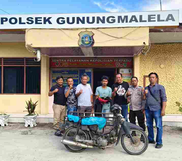 Pelaku saat diamankan Polsek Gunung Maligas