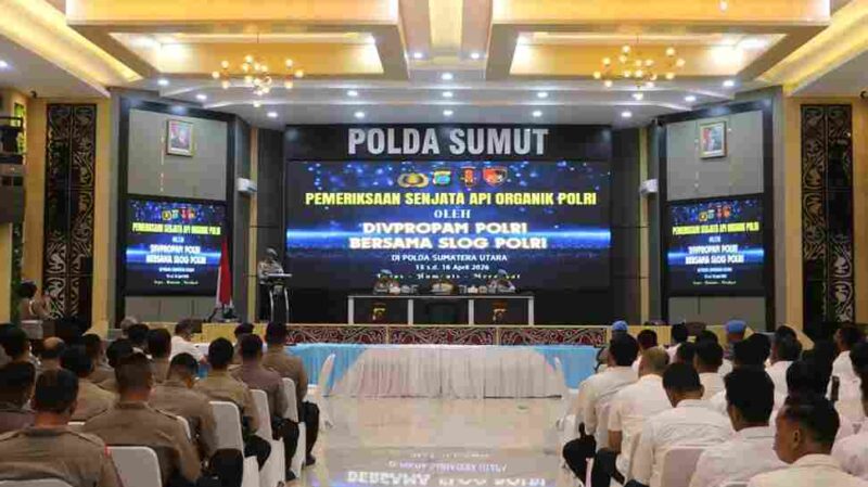 Divisi Profesi dan Pengamanan Polri bersama SLOG Mabes Polri melaksanakan kegiatan penegakan ketertiban dan disiplin (Gaktibplin) berupa pemeriksaan senjata api (senpi) organik Polri di wilayah hukum Polda Sumatera Utara.