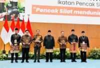 Presiden Prabowo Subianto saat Musyawarah Nasional XVI Ikatan Pencak Silat Indonesia di Jakarta International Convention Center (JICC), Jakarta, pada Sabtu, 11 April 2026.