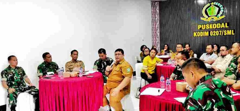Rapat koordinasi percepatan pembangunan KDMP di Simalungun yang berlangsung pada Selasa, 14 April 2026.
