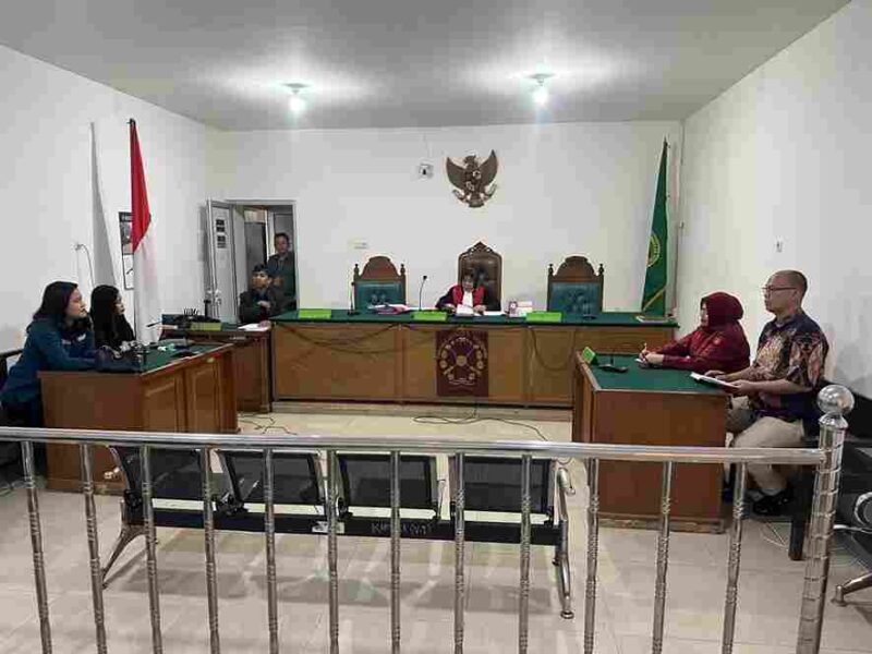 Suasana di Pengadilan Negeri Palembang, Rabu (15 April 2026).