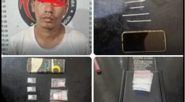 Polres Simalungun amankan tersangka kasus sabu 3,46 gram di kafe Hatonduhan.