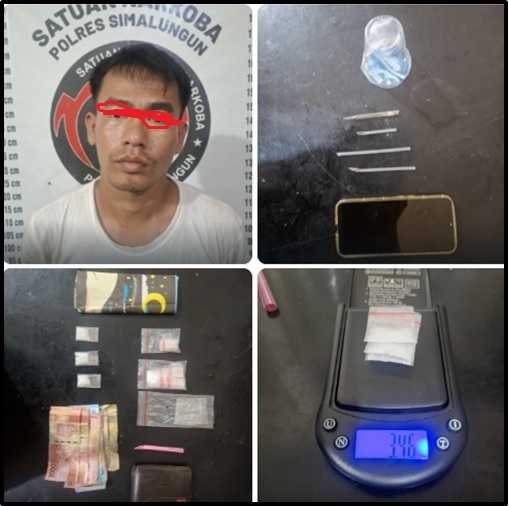 Polres Simalungun amankan tersangka kasus sabu 3,46 gram di kafe Hatonduhan.