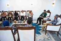 Gubernur Sumut Bobby Nasution menerima audiensi Pimpinan Rumah Sakit Annisa di Ruang Kerja Gubernur Sumut, Lantai 10 Kantor Gubernur Sumut, Jalan Diponegoro No. 30, Medan, Kamis (21/5/2026).