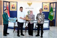 Gubernur Sumatera Utara (Sumut) Muhammad Bobby Afif Nasution menerima kunjungan Wakil Gubernur (Wagub) Lampung, Jihan Nurlela, di Ruang Kerja Gubernur Sumut, Jalan Diponegoro, Medan, Selasa (5/5/2026). 