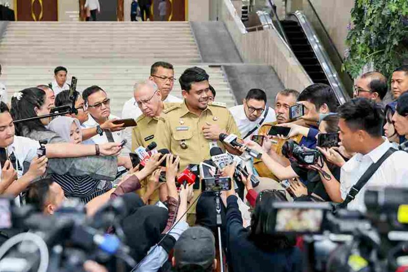 Gubernur Sumatera Utara (Sumut) Muhammad Bobby Afif Nasution, usai mengikuti rapat pengembalian dana Transfer ke Daerah (TKD) di Jakarta, Senin (25/5/2026).