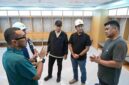 Gubernur Sumut Bobby Nasution meninjau proses rehabilitasi dan renovasi Stadion Teladan Medan, Sabtu (30/5/2026). 