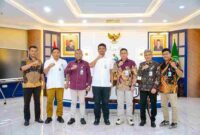 Gubernur Sumatera Utara (Sumut) Bobby Afif Nasution menerima audiensi Kepala  Lembaga Penyiaran Publik (LPP) Televisi Republik Indonesia (TVRI) Sumut di Ruang Kerja Gubernur Jalan Diponegoro Nomor 30 Medan, Selasa (26/5/2026).