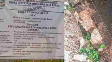 Proyek Drainase Dinas PUTR Pematangsiantar Kembali Dipertanyakan, Diduga Campur Batu Bekas dan Baru