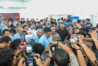Peringatan Hari Buruh Internasional (May Day) 2026 yang berlangsung pada Jumat (1/5/2026) di Gedung Serbaguna Pemprov Sumut, kawasan Astaka Pancing, Kota Medan.