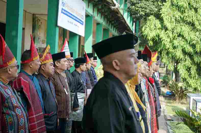 Upacara Hari Pendidikan Nasional (Hardiknas) 2026 yang berlangsung pada Sabtu (2/5/2026) di SMP Negeri 1 Medan.