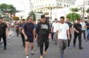 Wali Kota Medan Rico Waas bersama Arya Sinulingga dan Dandim berbaur dengan warga di CFD Lapangan Merdeka Medan.