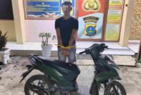 Terduga pelaku berinisial S (26)  usai diamankan di kawasan Nagori Bukit Maraja.