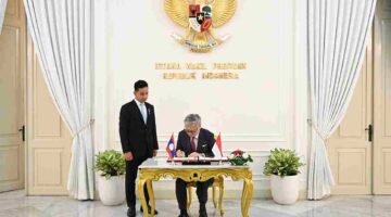 Wakil Presiden Republik Indonesia, Gibran Rakabuming Raka, menerima kunjungan Wakil Perdana Menteri Laos, Thongsavan Phomvihane, di Istana Wakil Presiden.