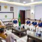 Wali Kota Medan, Rico Tri Putra Bayu Waas, saat menerima audiensi Ketua Yayasan Buddha Tzu Chi Sumatera Utara, Mujianto, di Balai Kota Medan.