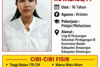 Pengumuman Orang Hilang di Wilayah Polres Simalungun.