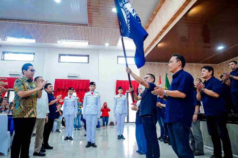 Pelantikan pengurus Persatuan Wartawan Pemko Medan (PWPM) periode 2026-2029 di Gedung TP PKK Kota Medan, Kamis, 7 Mei 2026.