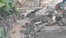 Saluran yang telah digali di Jalan Jawa, Pematangsiantar