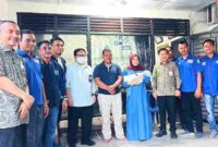 Dewas BPJS Kesehatan Afif Johan bersilaturahmi dengan pengurus PUK SPKEP SPSI PT Sri Pamela di Tebing Tinggi, Sumatera Utara.