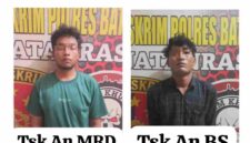 kedua terduga pelaku saat di tahan Polisi Batu bara.