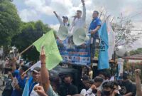 FSP KEP dan K-SPSI AGN menggelar aksi di DJP Sumut II dan PLN Pematangsiantar,