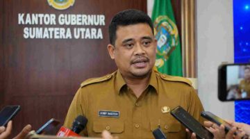 Gubernur Sumut Muhammad Bobby Afif Nasution menjawab pertanyaan pers di Kantor Gubernur Sumut Jalan Diponegoro Nomor 30 Medan, baru-baru ini. (Ist)