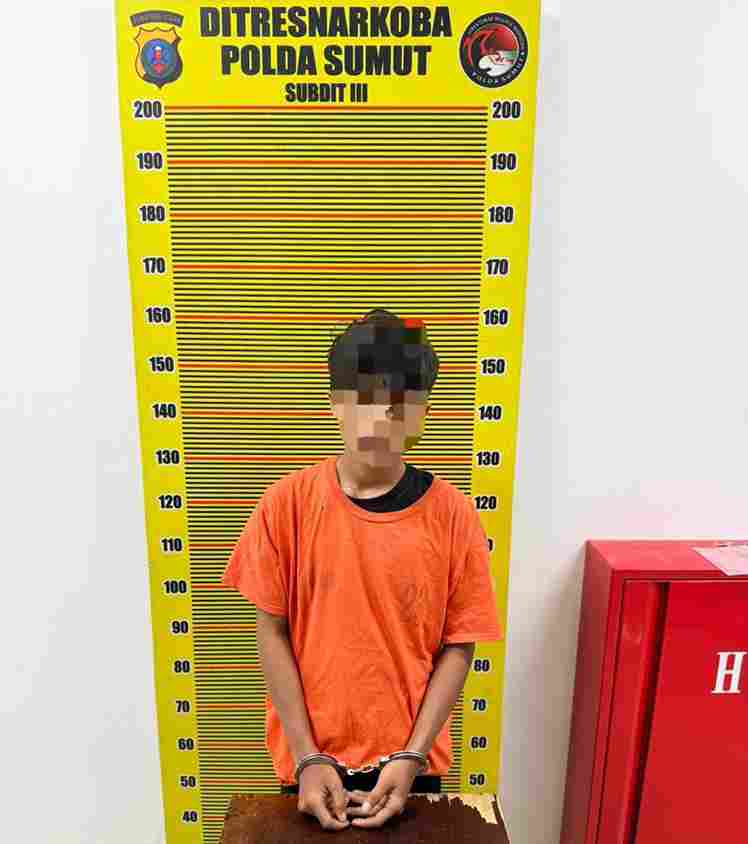 Ditresnarkoba Polda Sumut menangkap pria diduga kurir sabu.