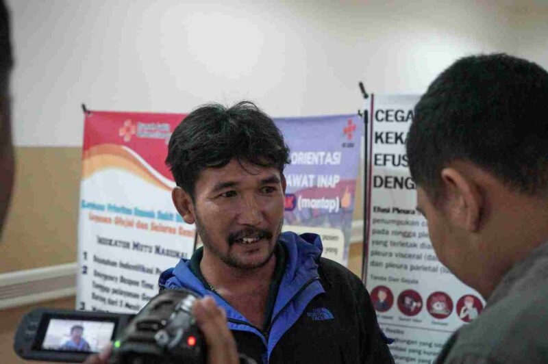 Suami korban, Risman Simangunsong, saat diwawancarai baru baru ini.