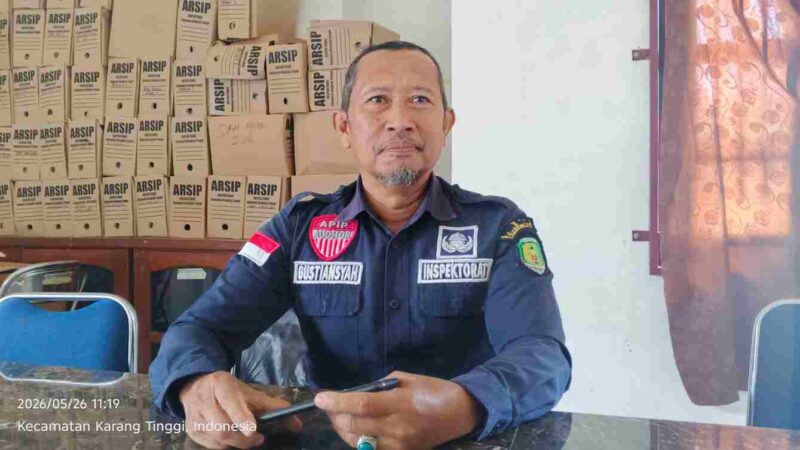 Auditor Madya Inspektorat Bengkulu Tengah, Gustiansyah saat ditemui dikantornya pada Selasa, 26 Mei 2026.