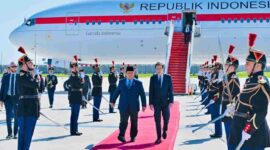 Presiden Republik Indonesia, Prabowo Subianto, tiba di Bandara Orly, Paris, Republik Prancis, pada Selasa, 26 Mei 2026, sekitar pukul 10.00 waktu setempat.