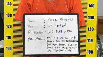 Polisi mengamankan seorang pria berinisial JS alias A (32), warga Jalan Mangkubumi Los II, Kelurahan Aur, Kecamatan Medan Maimun, Selasa (26/5/2026) sekitar pukul 18.22 WIB.