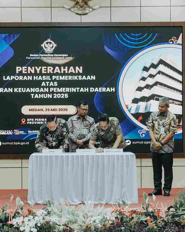 Pemko Medan kembali meraih opini WTP dari BPK RI atas LKPD 2025.