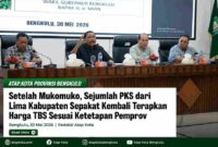 Pemprov Bengkulu dan PKS dari lima kabupaten sepakat menerapkan harga TBS Rp3.465 per kilogram.