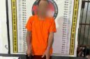 Pelaku saat diamankan Polisi.