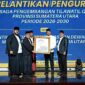 Pengukuhkan Pengurus Lembaga Pengembangan Tilawatil Quran (LPTQ) Provinsi Sumatera Utara periode 2026–2030 sekaligus melantik Dewan Pengawas dan Dewan Hakim MTQ ke-40 Provinsi Sumut di Aula Raja Inal Siregar, Kantor Gubernur Sumut, Jalan Diponegoro Nomor 30, Medan, Minggu (14/6/2026).