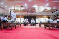 Gubernur Sumut, Bobby Nasution menerima audiensi Badan Pengelola Toba Caldera Unesco Global Geopark di Aula Tengku Rizal Nurdin, Rumah Dinas Gubernur Sumut, Jalan Sudirman No. 41, Medan, Selasa (23/6/2026).