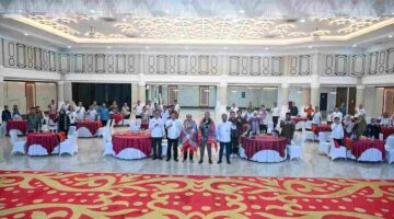 Asisten Administrasi Umum Provinsi Sumatera Utara (Sumut) Muhammad Suib membuka Bimbingan Teknis Pengelolaan Pengaduan Regional Sumatera yang diselenggarakan oleh Kementerian Dalam Negeri (Kemendagri) Republik Indonesia di Aula Raja Inal Siregar Kantor Gubernur Sumut Jalan Diponegoro Nomor 30 Medan, Rabu (3/6/2026).