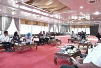Bobby Nasution saat menerima audiensi Satuan Kerja Khusus Pelaksana Kegiatan Usaha Hulu Minyak dan Gas Bumi (SKK Migas) Wilayah Sumatera Bagian Utara (Sumbagut) di Aula Tengku Rizal Nurdin, Rumah Dinas Gubernur Sumut, Jalan Jenderal Sudirman, Medan, Kamis (4/6/2026). (Foto:Ist)