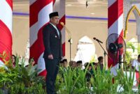 Gubernur Sumatera Utara, Muhammad Bobby Afif Nasution, memimpin Upacara Peringatan Hari Lahir Pancasila Tahun 2026 yang digelar di Lapangan Astaka, Jalan Pancing, Kabupaten Deliserdang, Senin, 1 Juni 2026.