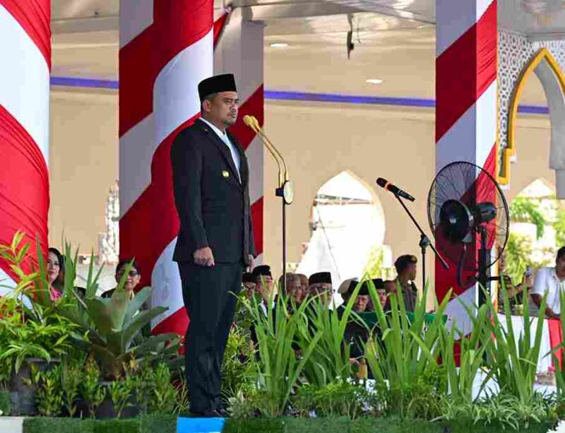Gubernur Sumatera Utara, Muhammad Bobby Afif Nasution, memimpin Upacara Peringatan Hari Lahir Pancasila Tahun 2026 yang digelar di Lapangan Astaka, Jalan Pancing, Kabupaten Deliserdang, Senin, 1 Juni 2026.