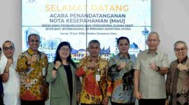 Pemprov Sumut dan PT Murni Sadar Tbk menandatangani MoU pembangunan rumah sakit bertaraf internasional.