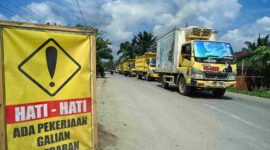 Pemprov Sumut mulai memperbaiki dan memperlebar jalan strategis sepanjang 10 kilometer di Labuhanbatu.