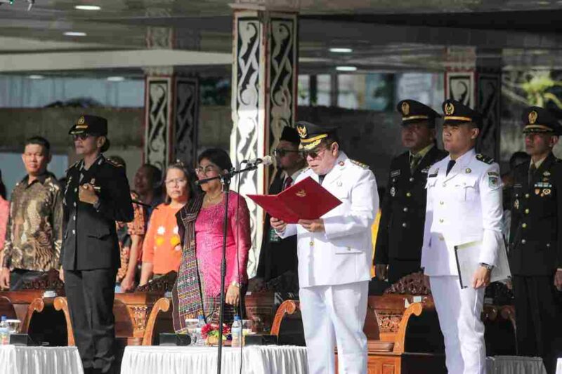 Wali Kota Wesly Silalahi memimpin Upacara Hari Lahir Pancasila 2026 di Pematangsiantar